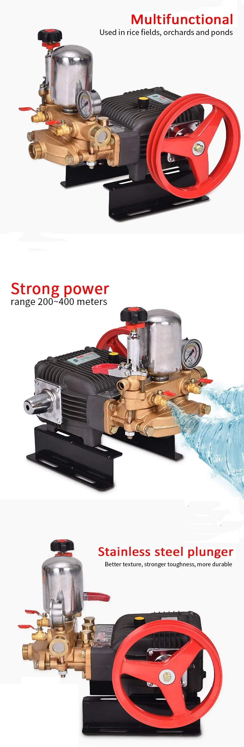 6.5HP Gasoline Engine Agricultural Pesticide Power Sprayer Pumps